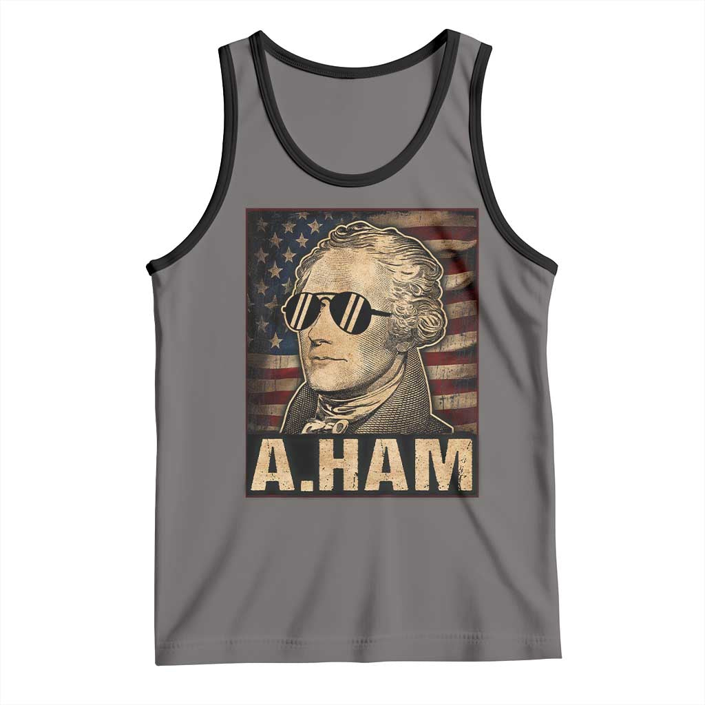 Alexander Hamilton Tank Top Vintage American Flag - Wonder Print Shop