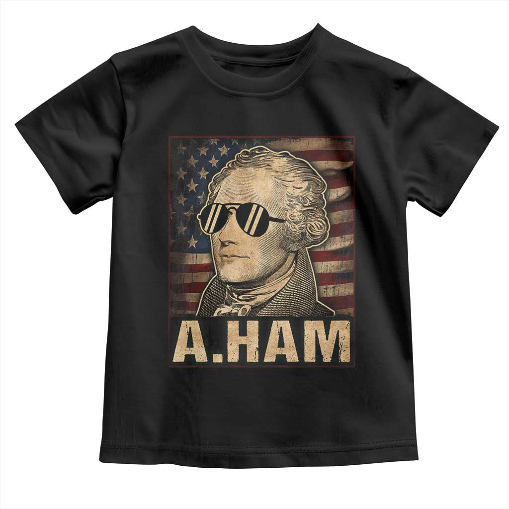 Alexander Hamilton Toddler T Shirt Vintage American Flag - Wonder Print Shop