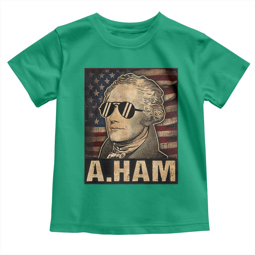 Alexander Hamilton Toddler T Shirt Vintage American Flag - Wonder Print Shop