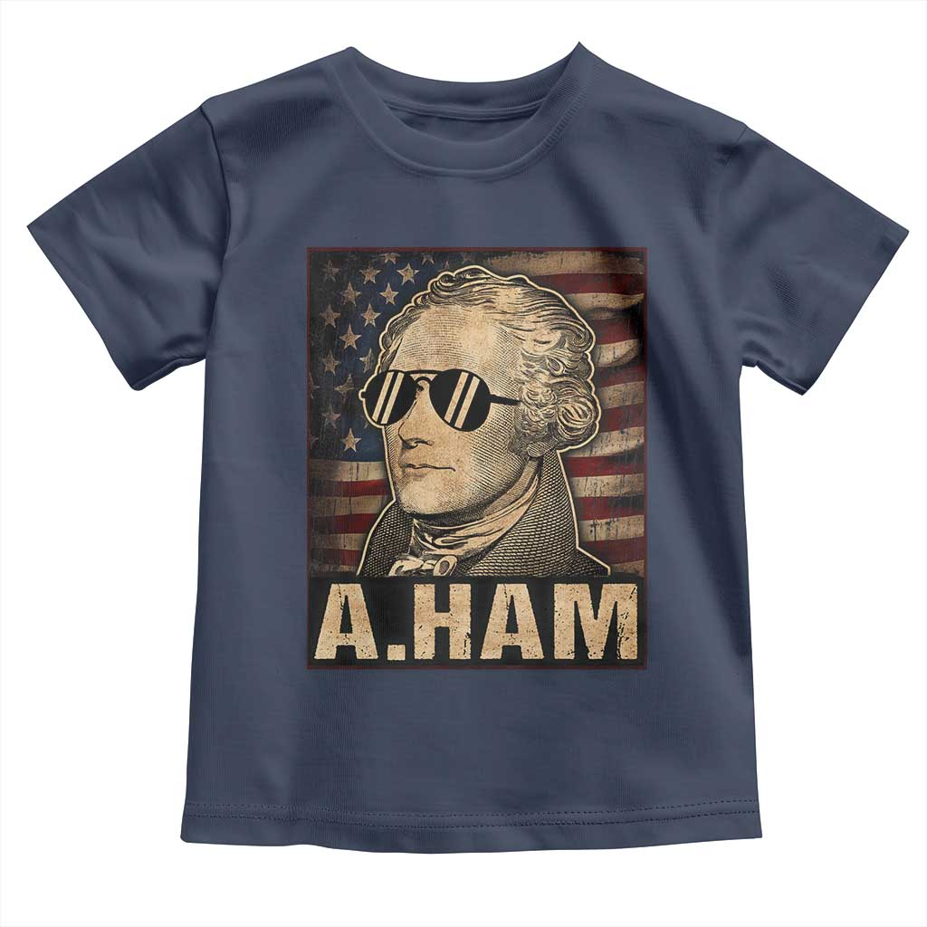 Alexander Hamilton Toddler T Shirt Vintage American Flag - Wonder Print Shop