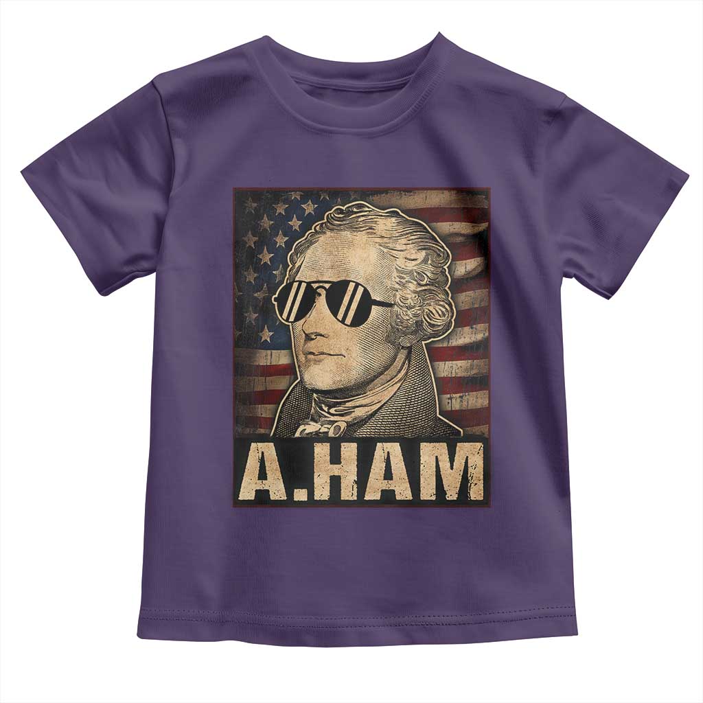 Alexander Hamilton Toddler T Shirt Vintage American Flag - Wonder Print Shop
