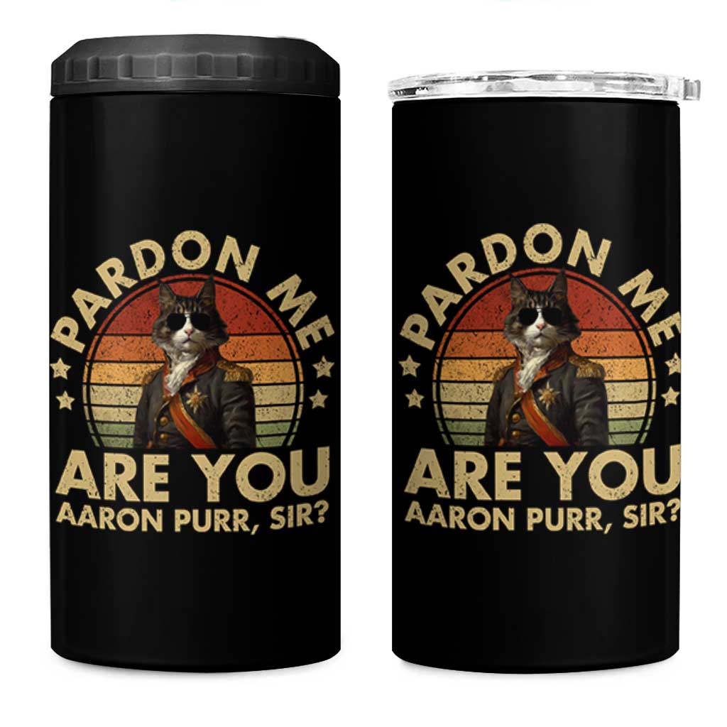 Alexander Hamilton Cat 4 in 1 Can Cooler Tumbler Funny Gifts For Fans Cat Lovers - Wonder Print Shop