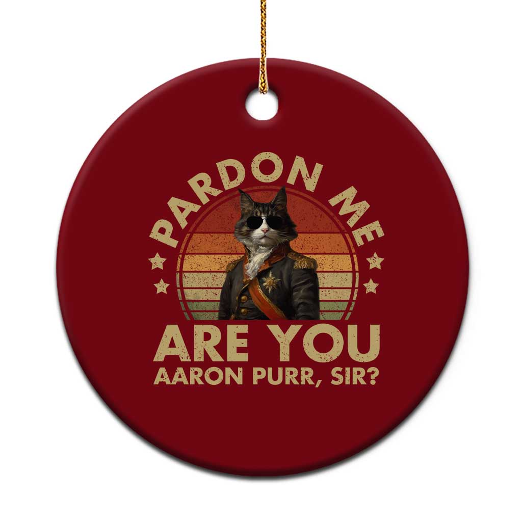 Alexander Hamilton Cat Ceramic Ornament Funny Gifts For Fans Cat Lovers - Wonder Print Shop