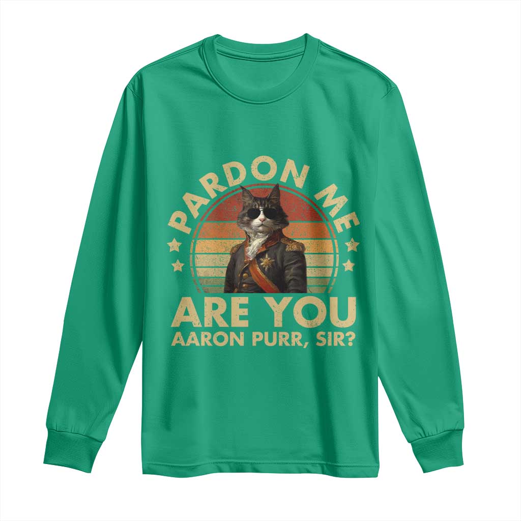 Alexander Hamilton Cat Long Sleeve Shirt Funny Gifts For Fans Cat Lovers - Wonder Print Shop