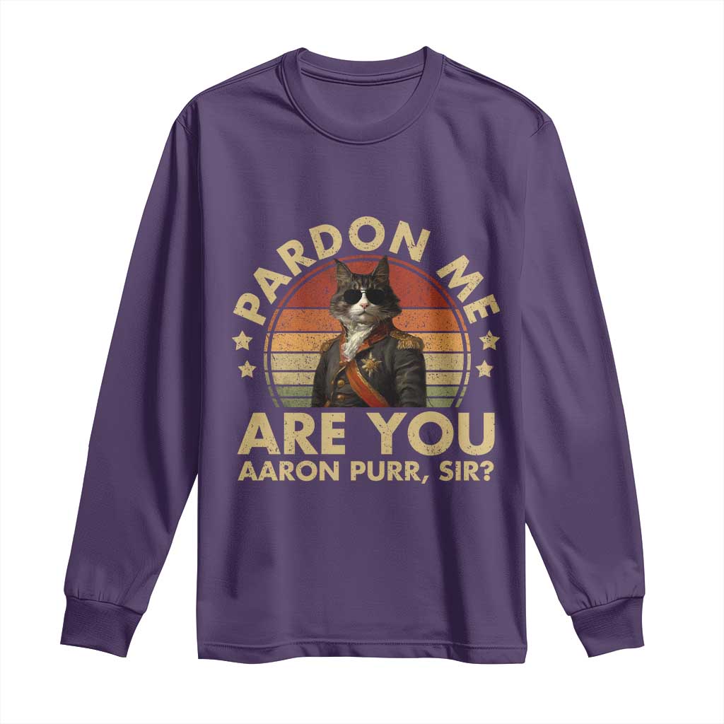 Alexander Hamilton Cat Long Sleeve Shirt Funny Gifts For Fans Cat Lovers - Wonder Print Shop