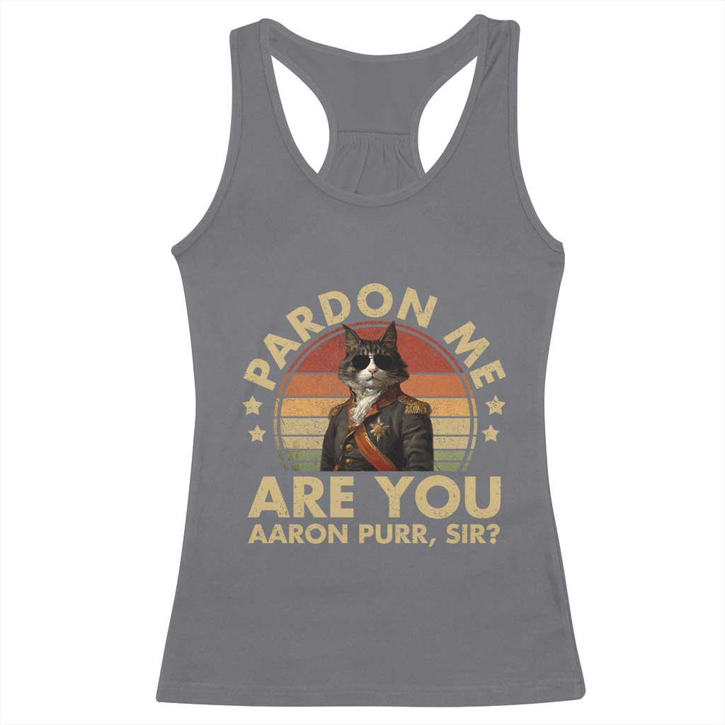 Alexander Hamilton Cat Racerback Tank Top Funny Gifts For Fans Cat Lovers - Wonder Print Shop