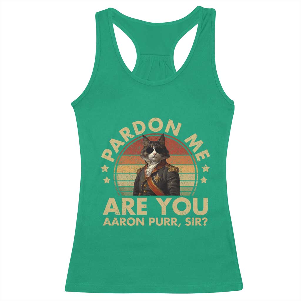 Alexander Hamilton Cat Racerback Tank Top Funny Gifts For Fans Cat Lovers - Wonder Print Shop