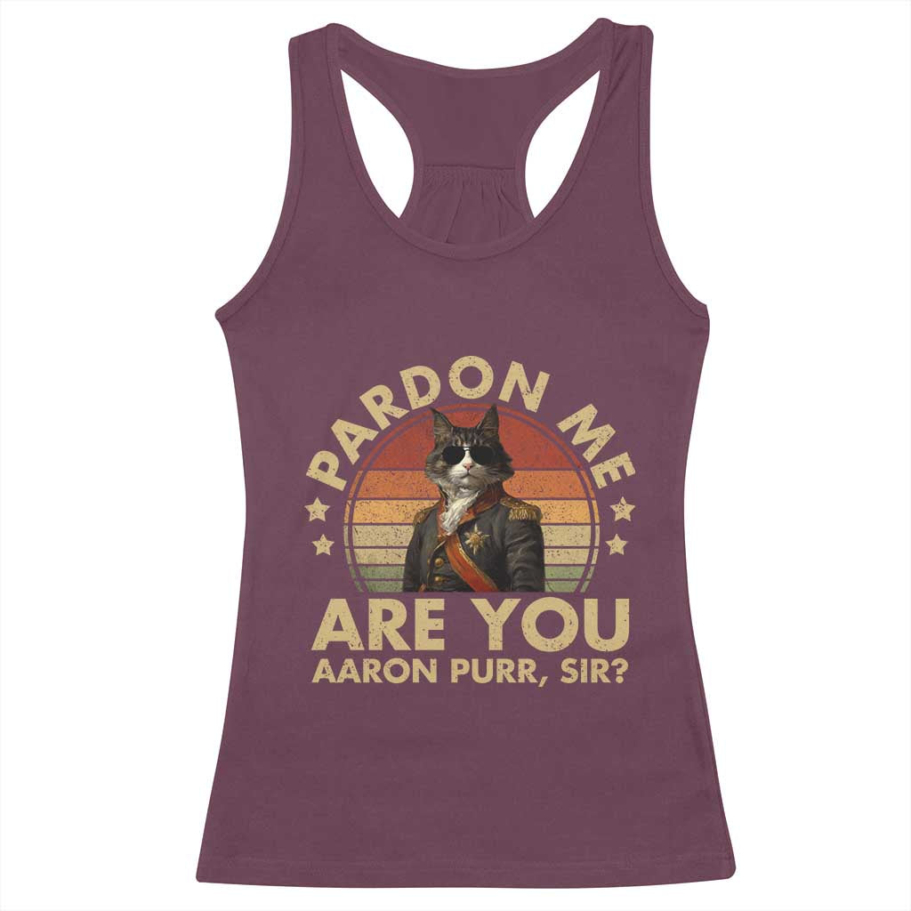 Alexander Hamilton Cat Racerback Tank Top Funny Gifts For Fans Cat Lovers - Wonder Print Shop