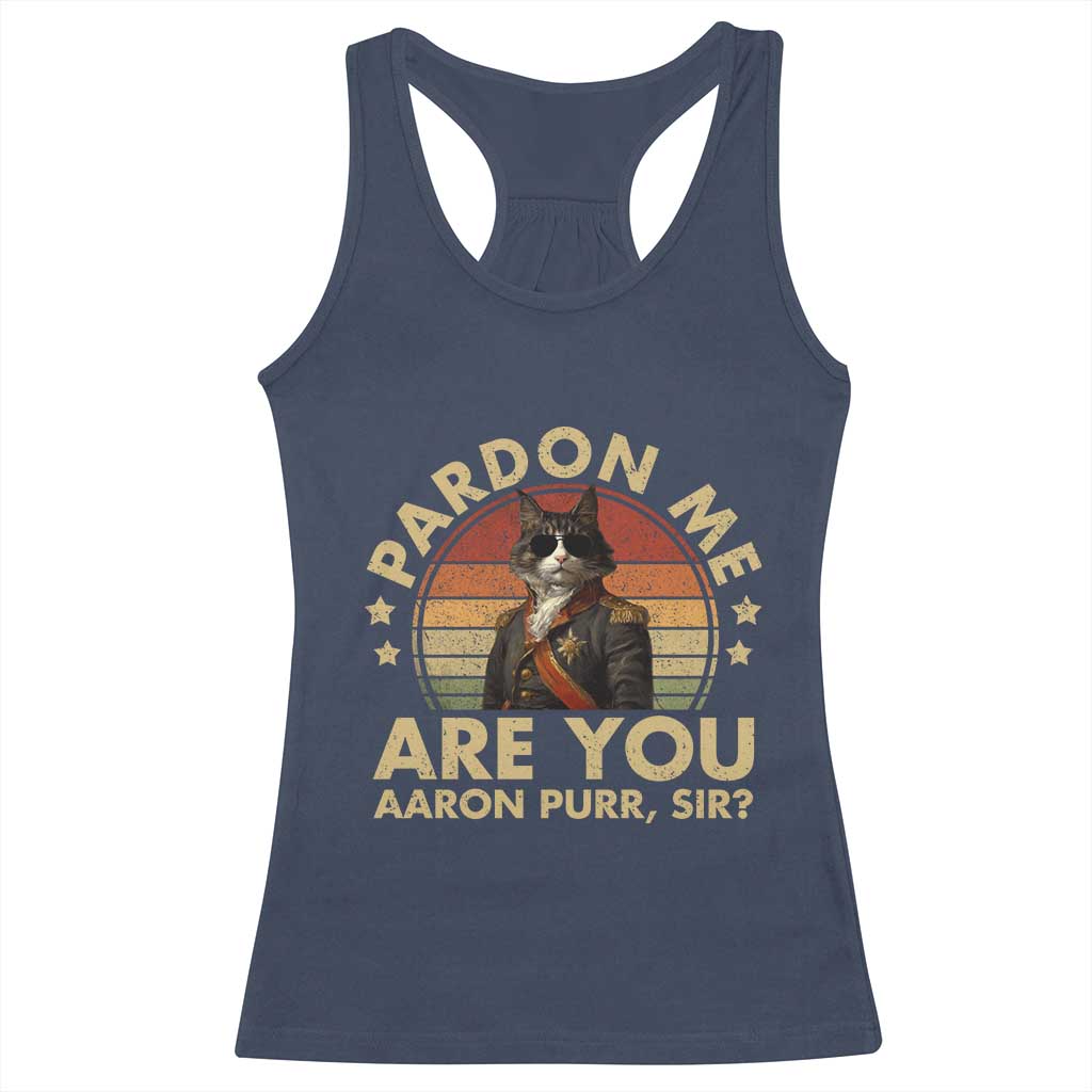 Alexander Hamilton Cat Racerback Tank Top Funny Gifts For Fans Cat Lovers - Wonder Print Shop