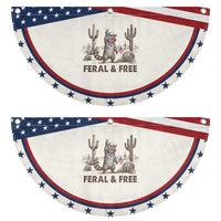 Feral & Free Raccoon Patriotic Fan Flag Funny 4th of July Cowboy Meme Retro Independence Day