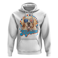 Funny Golden Retriever Merica Hoodie 4th of July Dog Mom Dad Patriotic USA Retro 90s - Wonder Print Shop