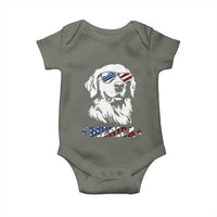 Merica Golden Retriever Baby Onesie 4th of July Dog Patriotic Dog Mom - Wonder Print Shop