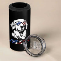 Merica Golden Retriever 4 in 1 Can Cooler Tumbler 4th of July Dog Patriotic Dog Mom - Wonder Print Shop