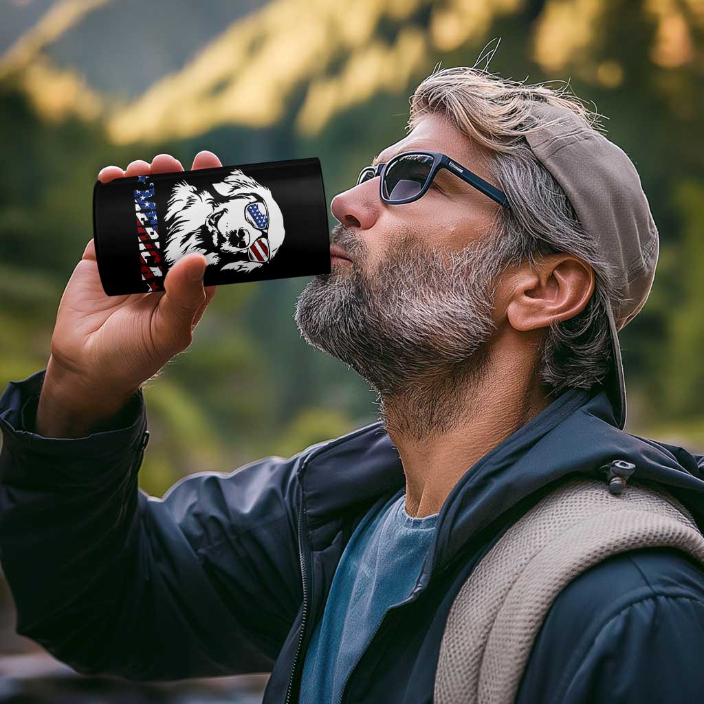 Merica Golden Retriever 4 in 1 Can Cooler Tumbler 4th of July Dog Patriotic Dog Mom - Wonder Print Shop