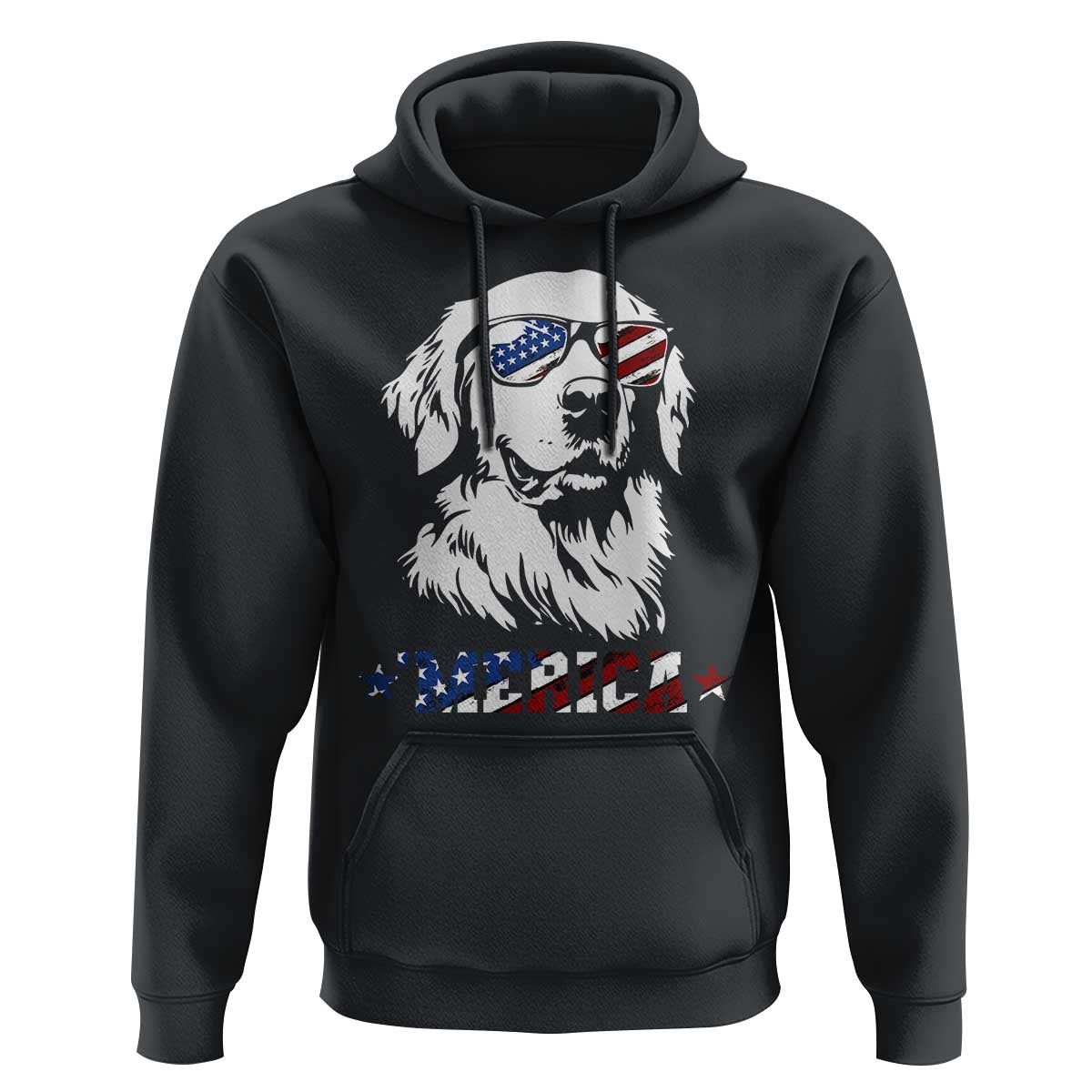 Merica Golden Retriever Hoodie 4th of July Dog Patriotic Dog Mom - Wonder Print Shop