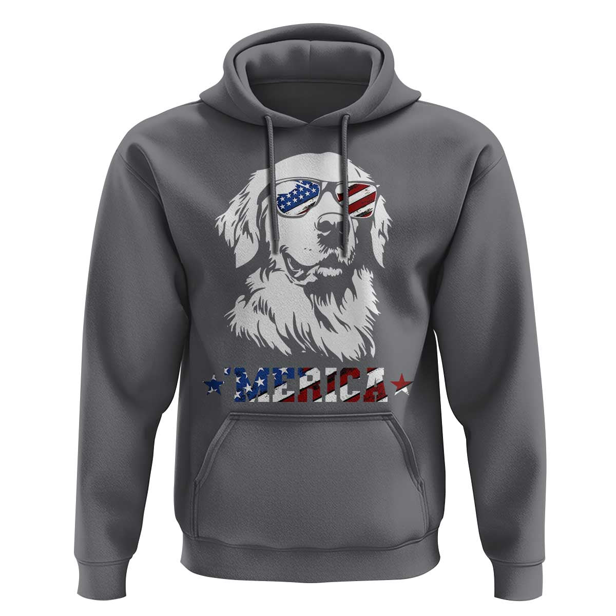 Merica Golden Retriever Hoodie 4th of July Dog Patriotic Dog Mom - Wonder Print Shop