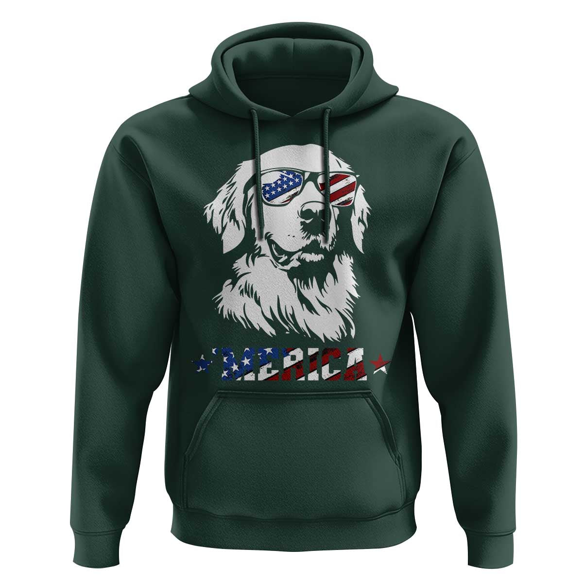 Merica Golden Retriever Hoodie 4th of July Dog Patriotic Dog Mom - Wonder Print Shop