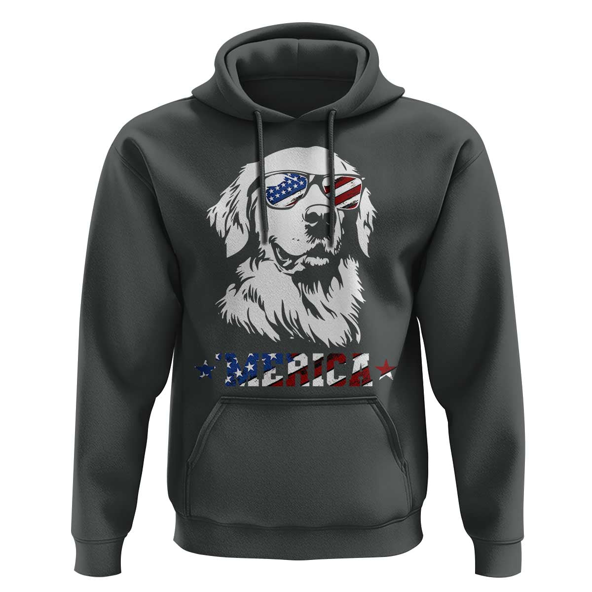 Merica Golden Retriever Hoodie 4th of July Dog Patriotic Dog Mom - Wonder Print Shop