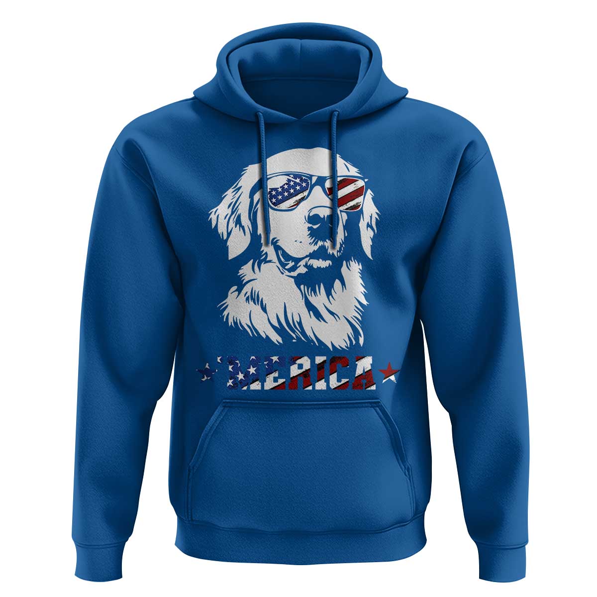 Merica Golden Retriever Hoodie 4th of July Dog Patriotic Dog Mom - Wonder Print Shop