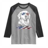 Merica Golden Retriever Raglan Shirt 4th of July Dog Patriotic Dog Mom - Wonder Print Shop