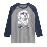 Merica Golden Retriever Raglan Shirt 4th of July Dog Patriotic Dog Mom - Wonder Print Shop