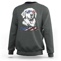 Merica Golden Retriever Sweatshirt 4th of July Dog Patriotic Dog Mom - Wonder Print Shop