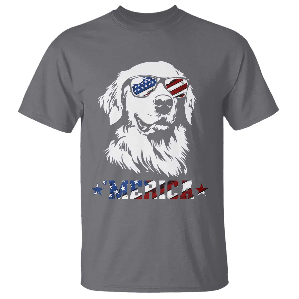 Merica Golden Retriever T Shirt 4th of July Dog Patriotic Dog Mom - Wonder Print Shop