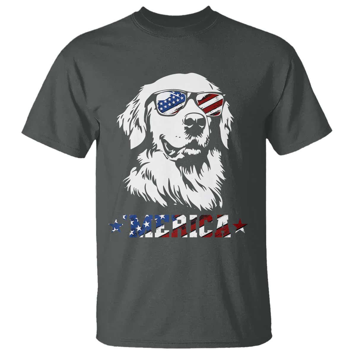 Merica Golden Retriever T Shirt 4th of July Dog Patriotic Dog Mom - Wonder Print Shop