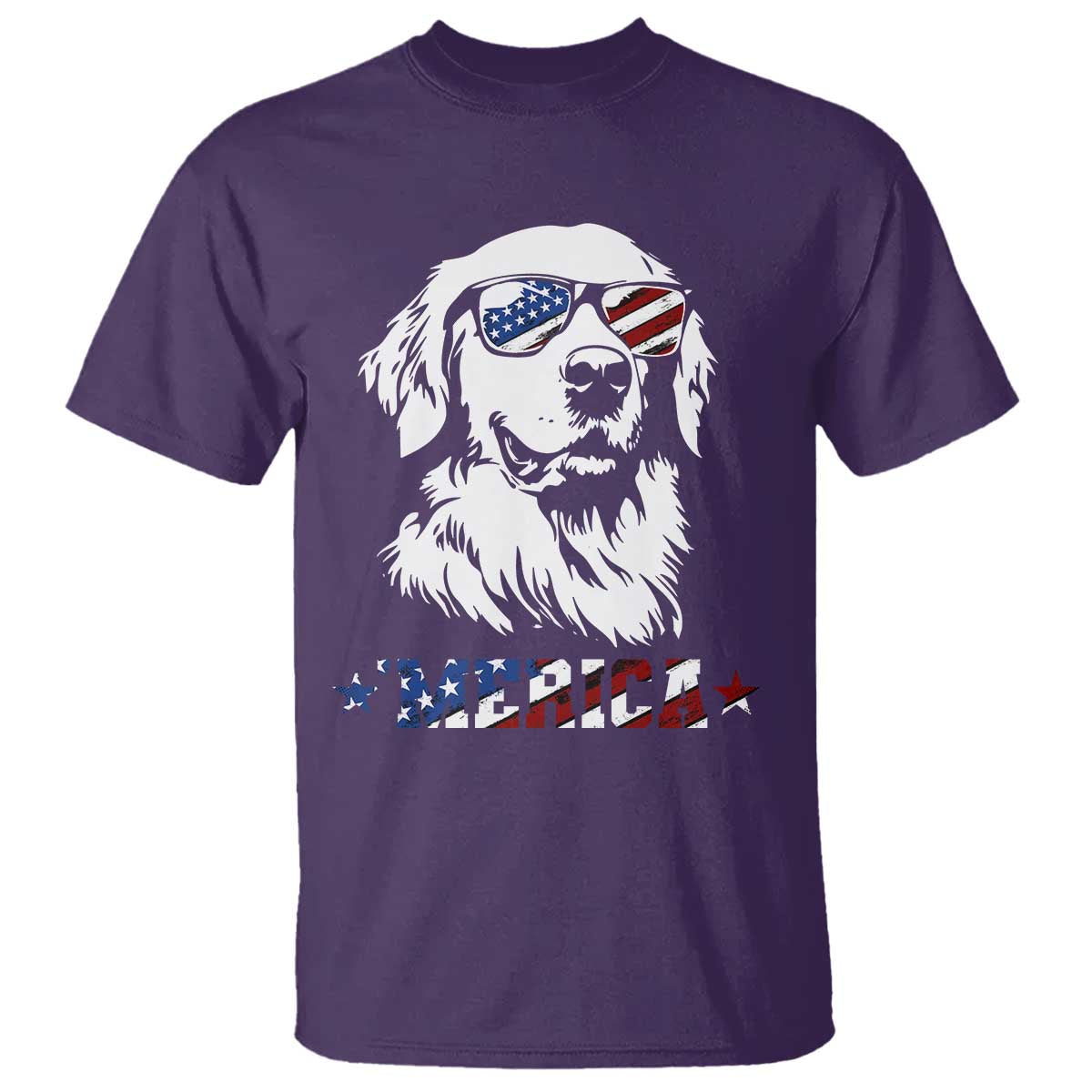 Merica Golden Retriever T Shirt 4th of July Dog Patriotic Dog Mom - Wonder Print Shop