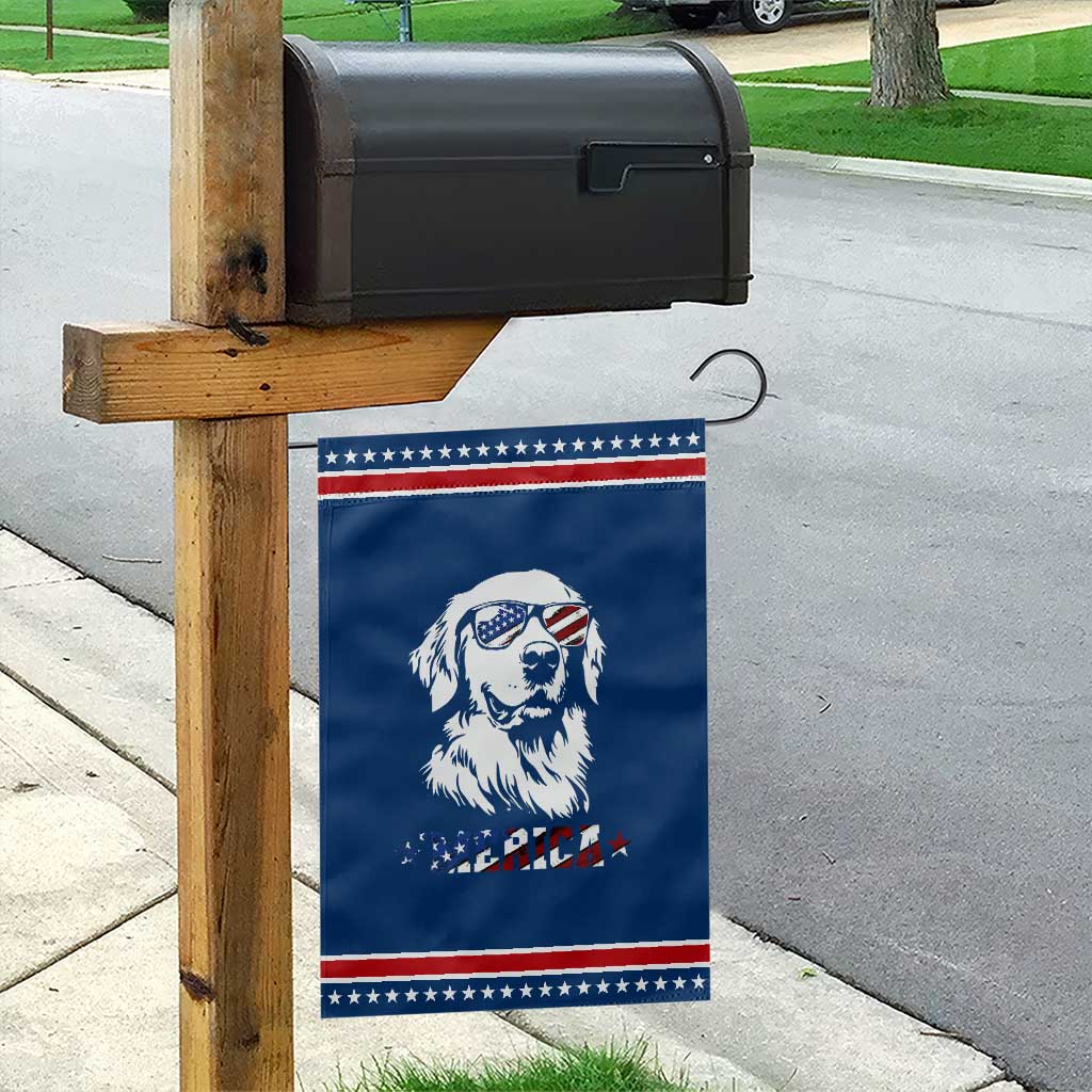 Merica Golden Retriever Garden Flag 4th of July Dog Patriotic Dog Mom