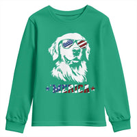 Merica Golden Retriever Youth Sweatshirt 4th of July Dog Patriotic Dog Mom - Wonder Print Shop