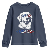 Merica Golden Retriever Youth Sweatshirt 4th of July Dog Patriotic Dog Mom - Wonder Print Shop