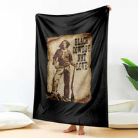 Black Cowboy Nat Love Throw Blanket African American Western Rodeo Melanin Black History Texas - Wonder Print Shop