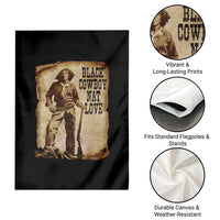 Black Cowboy Nat Love Garden Flag African American Western Rodeo Melanin Black History Texas - Wonder Print Shop