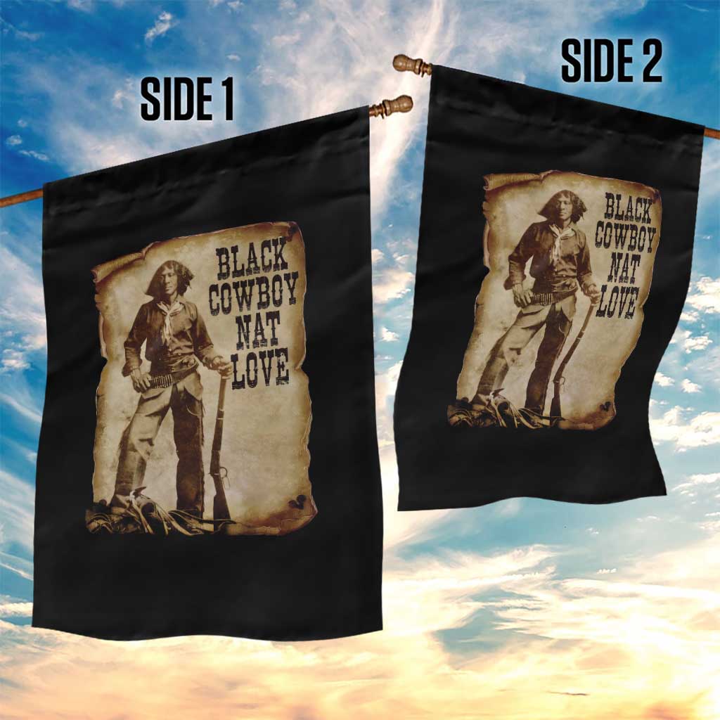 Black Cowboy Nat Love Garden Flag African American Western Rodeo Melanin Black History Texas - Wonder Print Shop