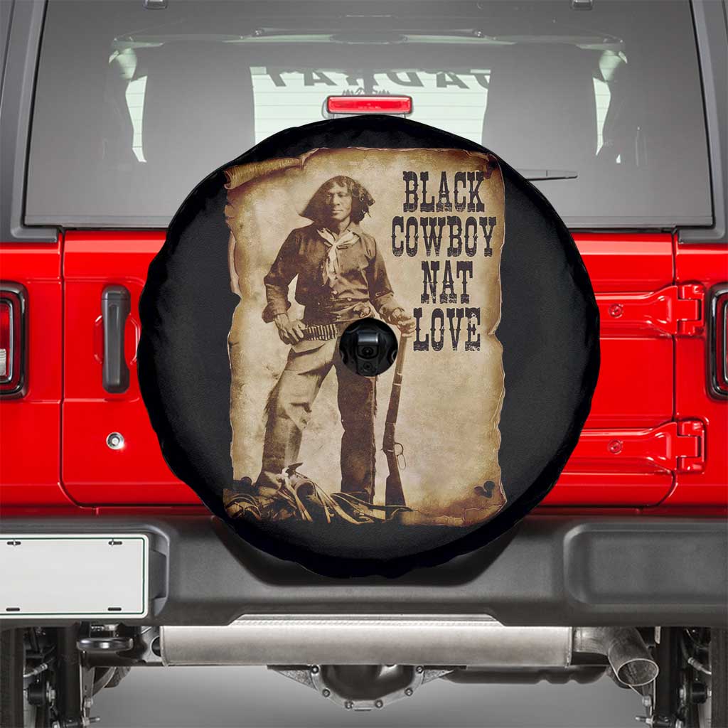 Black Cowboy Nat Love Spare Tire Cover African American Western Rodeo Melanin Black History Texas - Wonder Print Shop