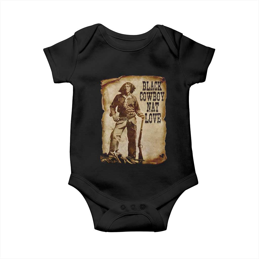 Black Cowboy Nat Love Baby Onesie African American Western Rodeo Melanin Black History Texas - Wonder Print Shop