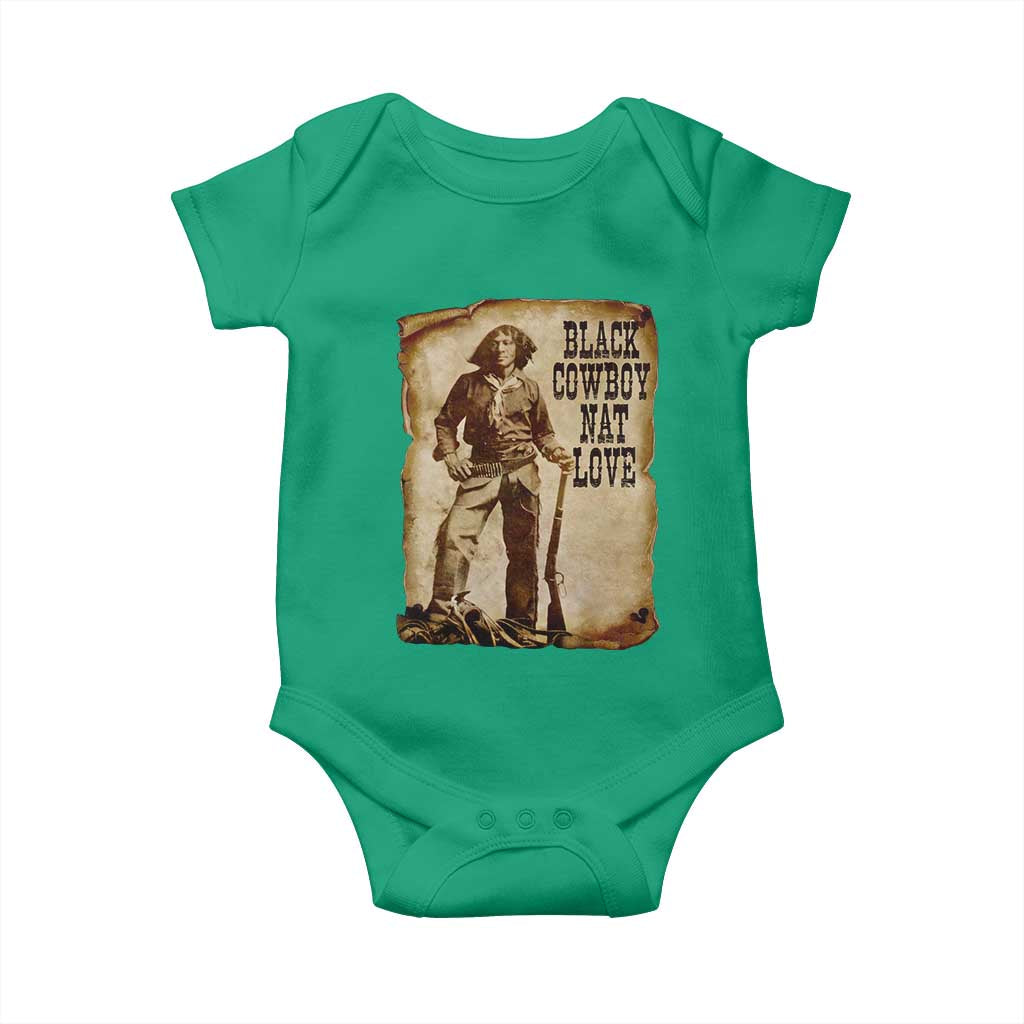 Black Cowboy Nat Love Baby Onesie African American Western Rodeo Melanin Black History Texas - Wonder Print Shop