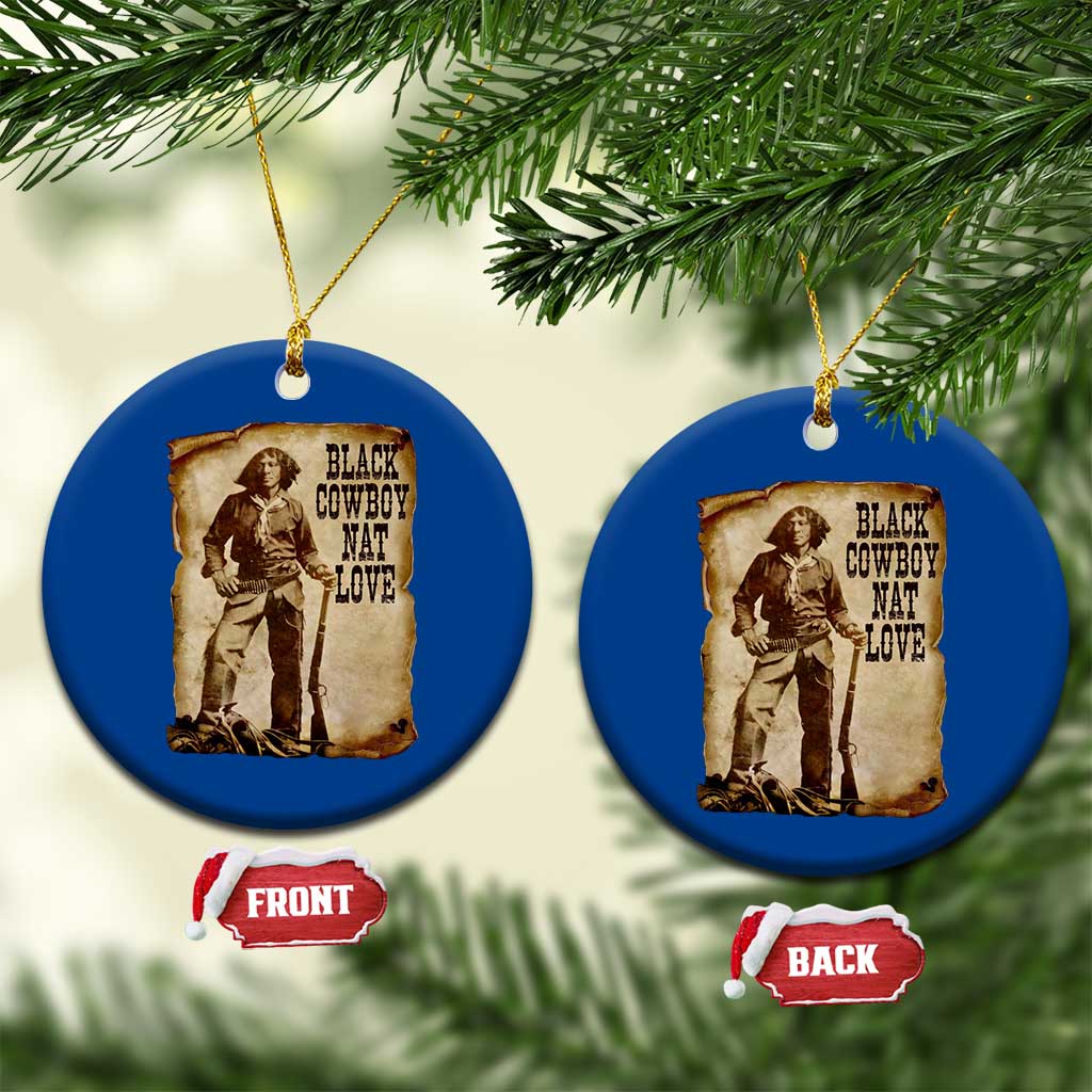Black Cowboy Nat Love Ceramic Ornament African American Western Rodeo Melanin Black History Texas - Wonder Print Shop
