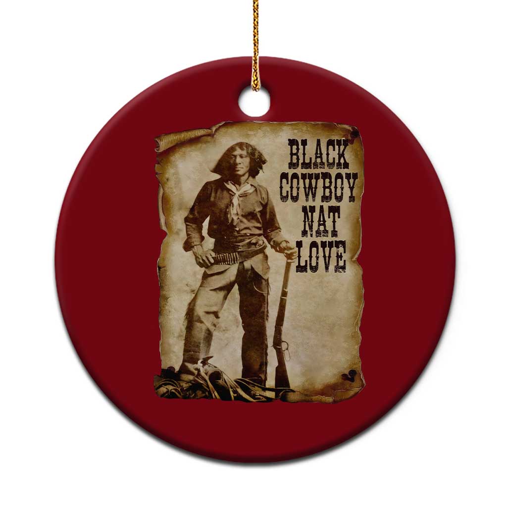 Black Cowboy Nat Love Ceramic Ornament African American Western Rodeo Melanin Black History Texas - Wonder Print Shop
