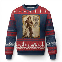 Black Cowboy Nat Love Ugly Christmas Sweater African American Western Rodeo Melanin Black History Texas - Wonder Print Shop