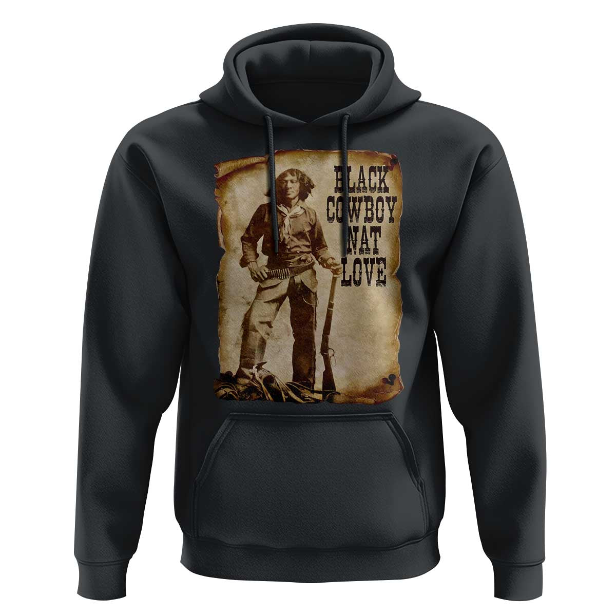 Black Cowboy Nat Love Hoodie African American Western Rodeo Melanin Black History Texas - Wonder Print Shop