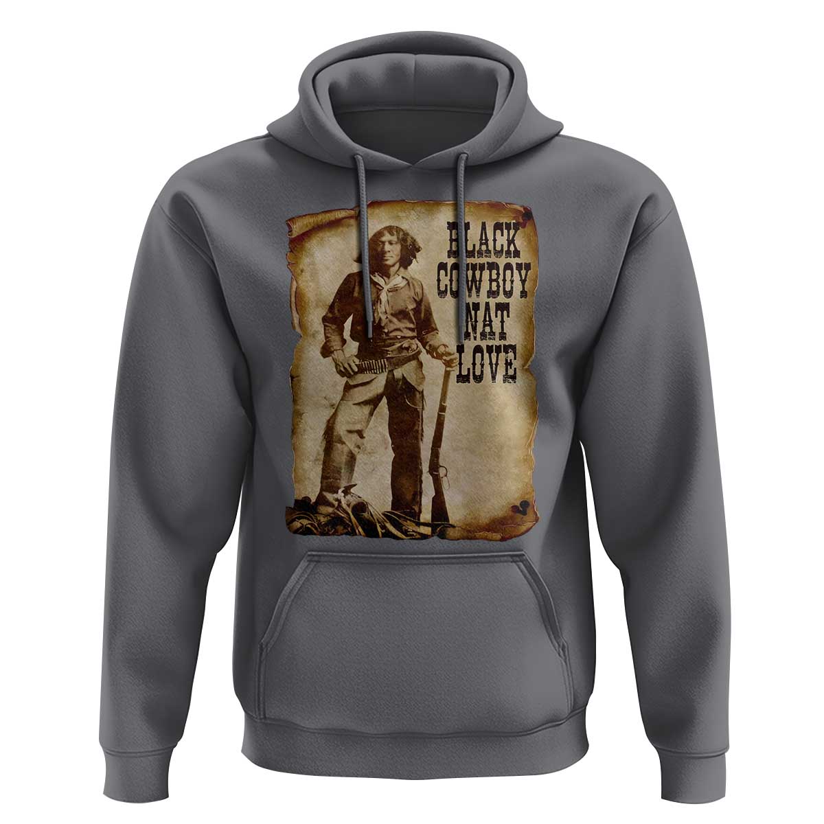 Black Cowboy Nat Love Hoodie African American Western Rodeo Melanin Black History Texas - Wonder Print Shop