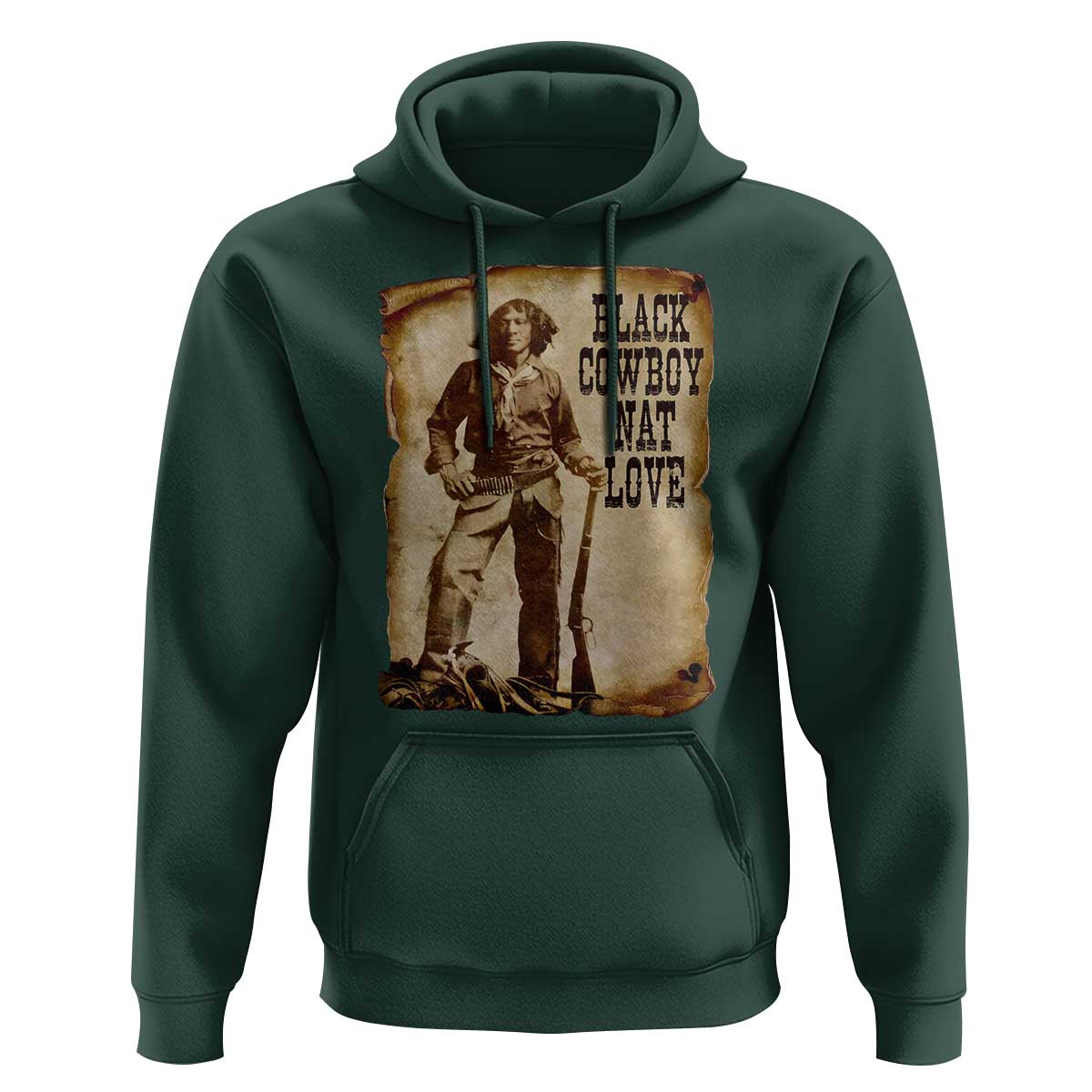 Black Cowboy Nat Love Hoodie African American Western Rodeo Melanin Black History Texas - Wonder Print Shop