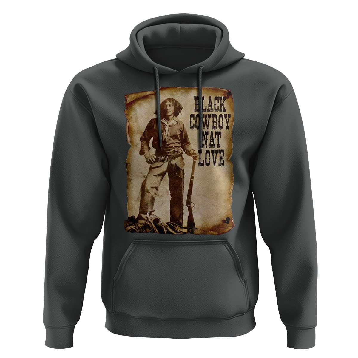 Black Cowboy Nat Love Hoodie African American Western Rodeo Melanin Black History Texas - Wonder Print Shop