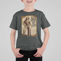 Black Cowboy Nat Love T Shirt For Kid African American Western Rodeo Melanin Black History Texas - Wonder Print Shop
