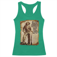Black Cowboy Nat Love Racerback Tank Top African American Western Rodeo Melanin Black History Texas - Wonder Print Shop