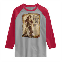 Black Cowboy Nat Love Raglan Shirt African American Western Rodeo Melanin Black History Texas - Wonder Print Shop