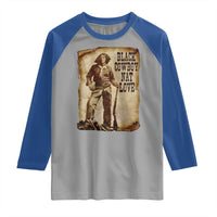 Black Cowboy Nat Love Raglan Shirt African American Western Rodeo Melanin Black History Texas - Wonder Print Shop