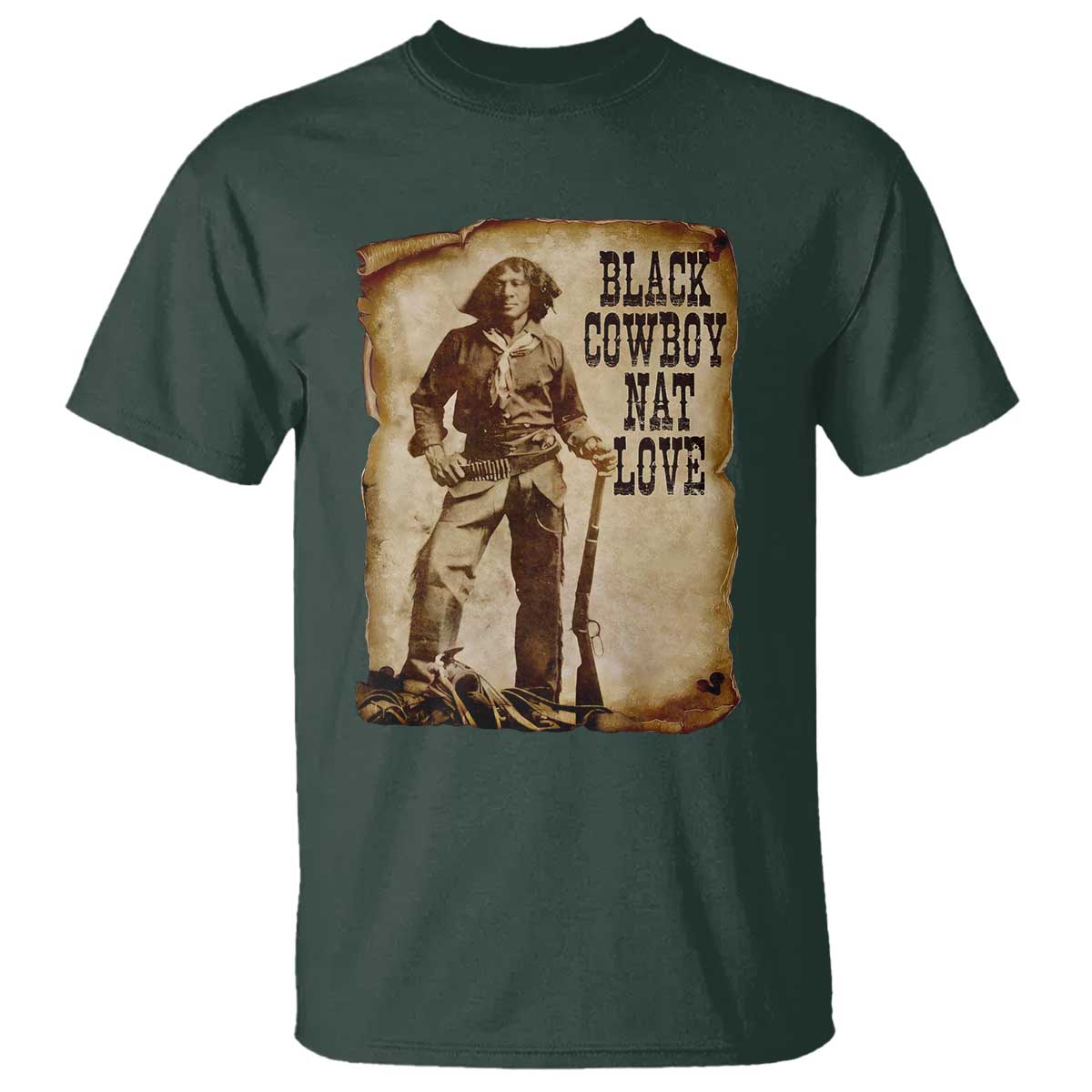 Black Cowboy Nat Love T Shirt African American Western Rodeo Melanin Black History Texas - Wonder Print Shop